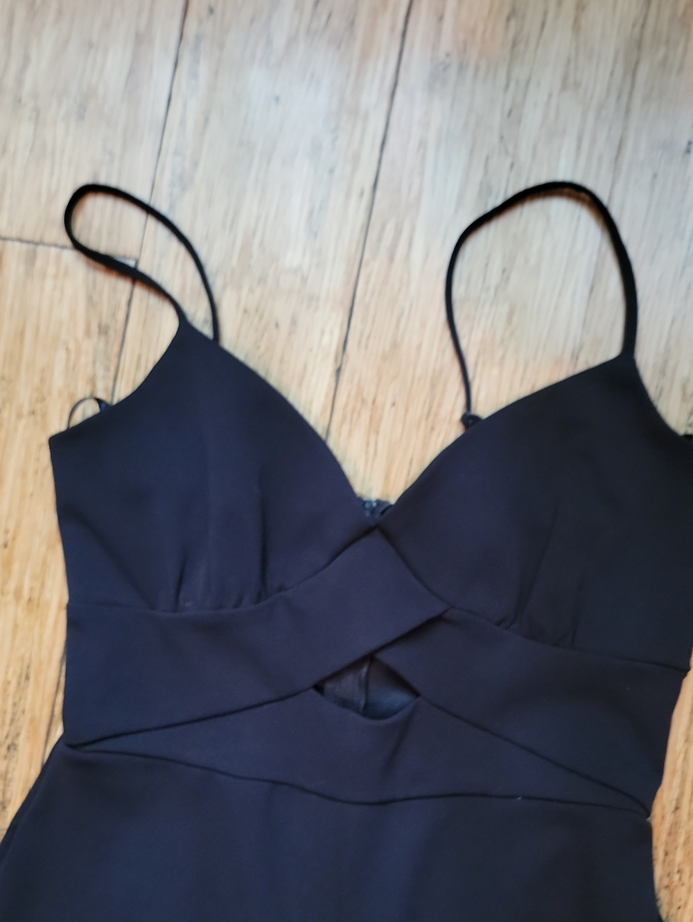 Crystal Sky Black Spaghetti-Strap Wide-Leg Jumpsuit - Picture 6 of 10